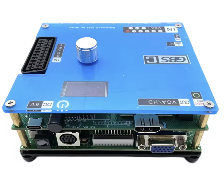 GBS Control Azulzinha, variação com SCART no topo e USB-C